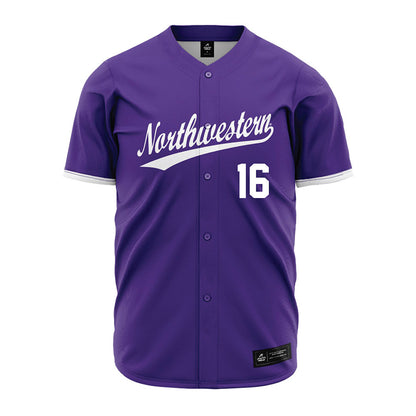 Northwestern - NCAA Baseball : Sam Hliboki - Purple Jersey-0
