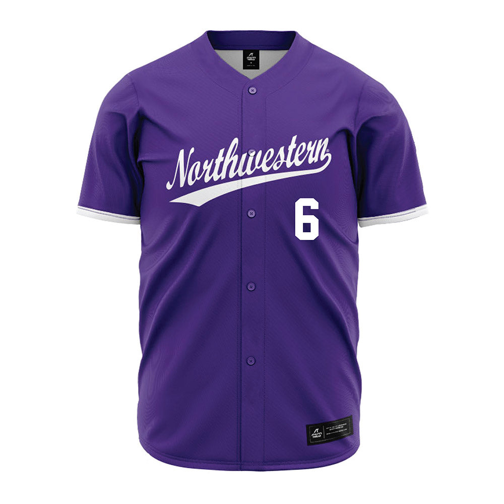 Northwestern - NCAA Baseball : Jack Counsell - Purple Jersey-0