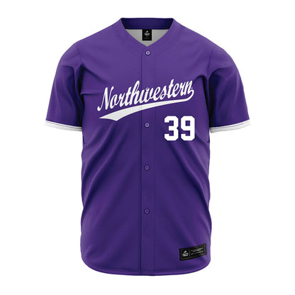 Northwestern - NCAA Baseball : Jake Rifenburg - Purple Jersey-0
