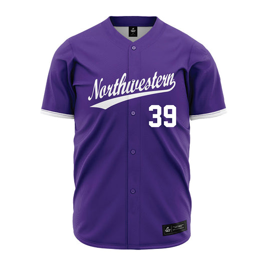 Northwestern - NCAA Baseball : Jake Rifenburg - Purple Jersey-0