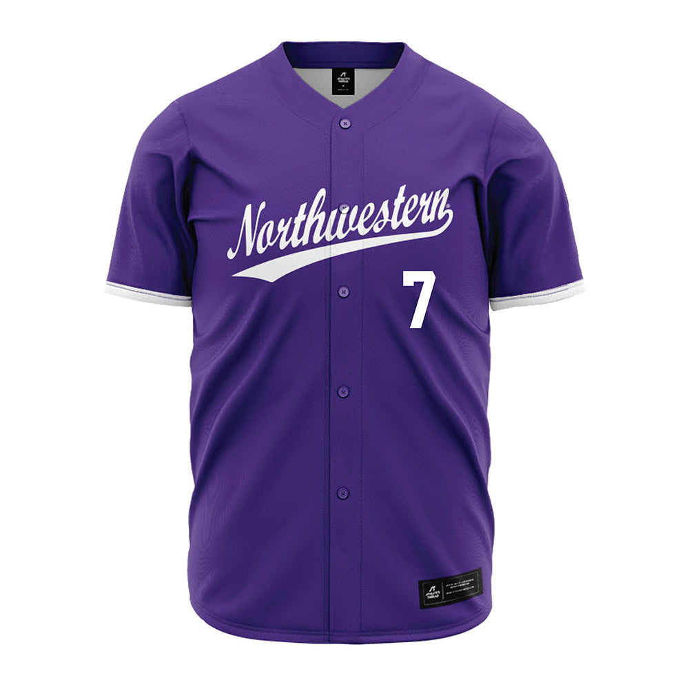 Northwestern - NCAA Baseball : Marty Kaplan - Purple Jersey-0
