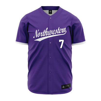 Northwestern - NCAA Baseball : Marty Kaplan - Purple Jersey-0