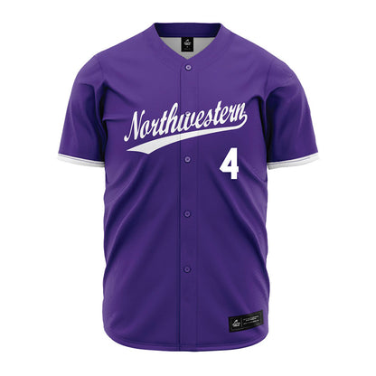 Northwestern - NCAA Baseball : Jack Lausch - Purple Jersey-0