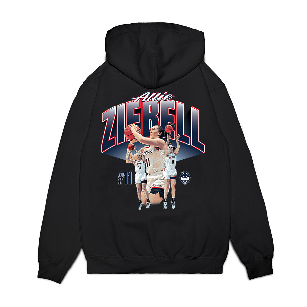 UConn - NCAA Women's Basketball : Allie Ziebell - Collage Premium Hooded Sweatshirt-1