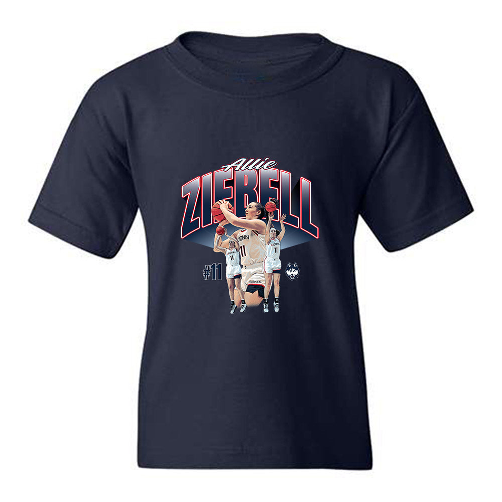 UConn - NCAA Women's Basketball : Allie Ziebell - Collage Youth T-Shirt-0