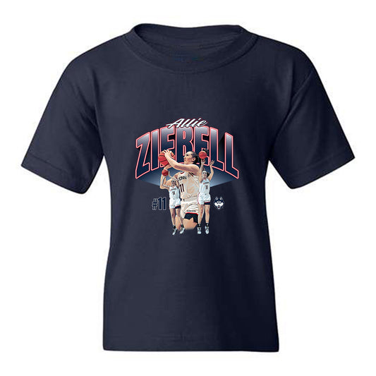 UConn - NCAA Women's Basketball : Allie Ziebell - Collage Youth T-Shirt-0
