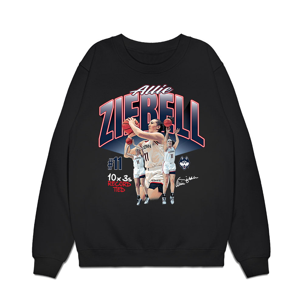 UConn - NCAA Women's Basketball : Allie Ziebell - T3n By #11 Premium Crewneck Sweatshirt-0