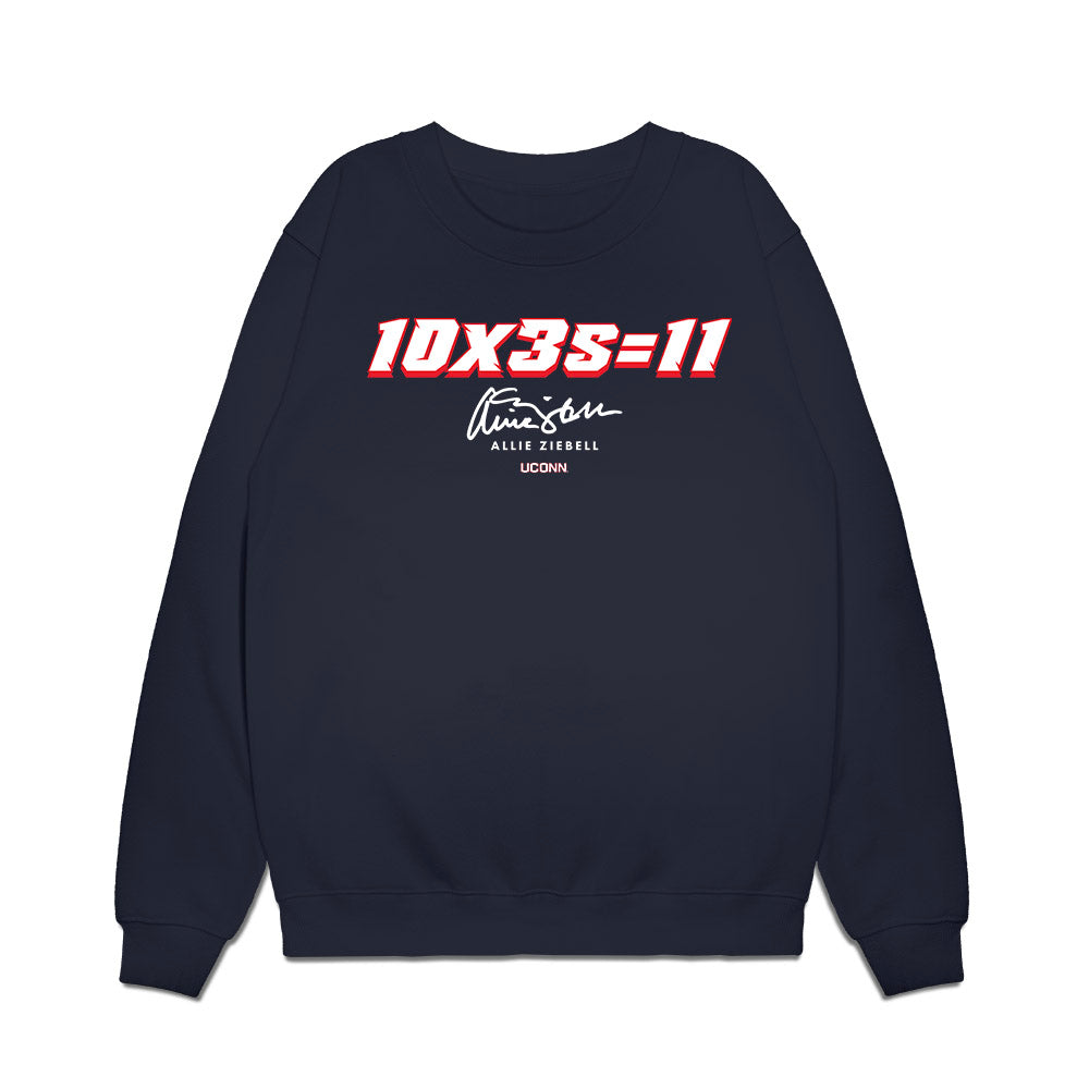 UConn - NCAA Women's Basketball : Allie Ziebell - Graphic Premium Crewneck Sweatshirt-0