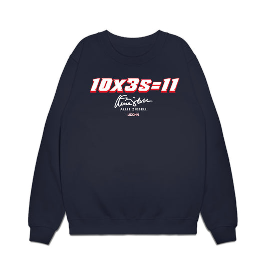 UConn - NCAA Women's Basketball : Allie Ziebell - Graphic Premium Crewneck Sweatshirt-0
