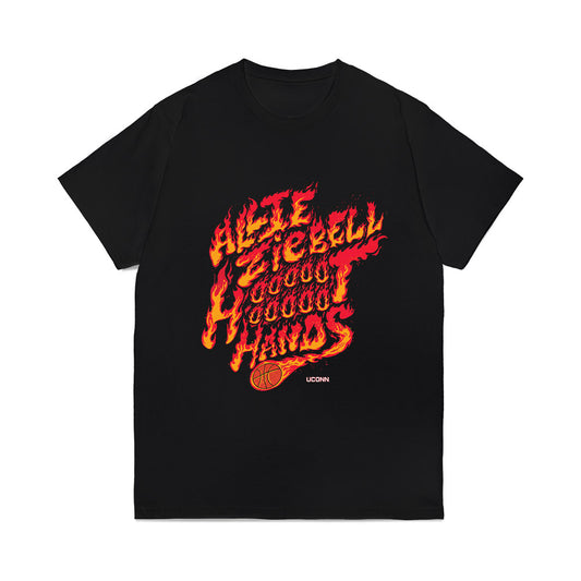 UConn - NCAA Women's Basketball : Allie Ziebell - Hot Hands Comfort Colors T-Shirt-0
