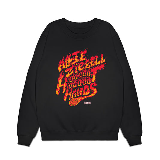 UConn - NCAA Women's Basketball : Allie Ziebell - Hot Hands Premium Crewneck Sweatshirt-0