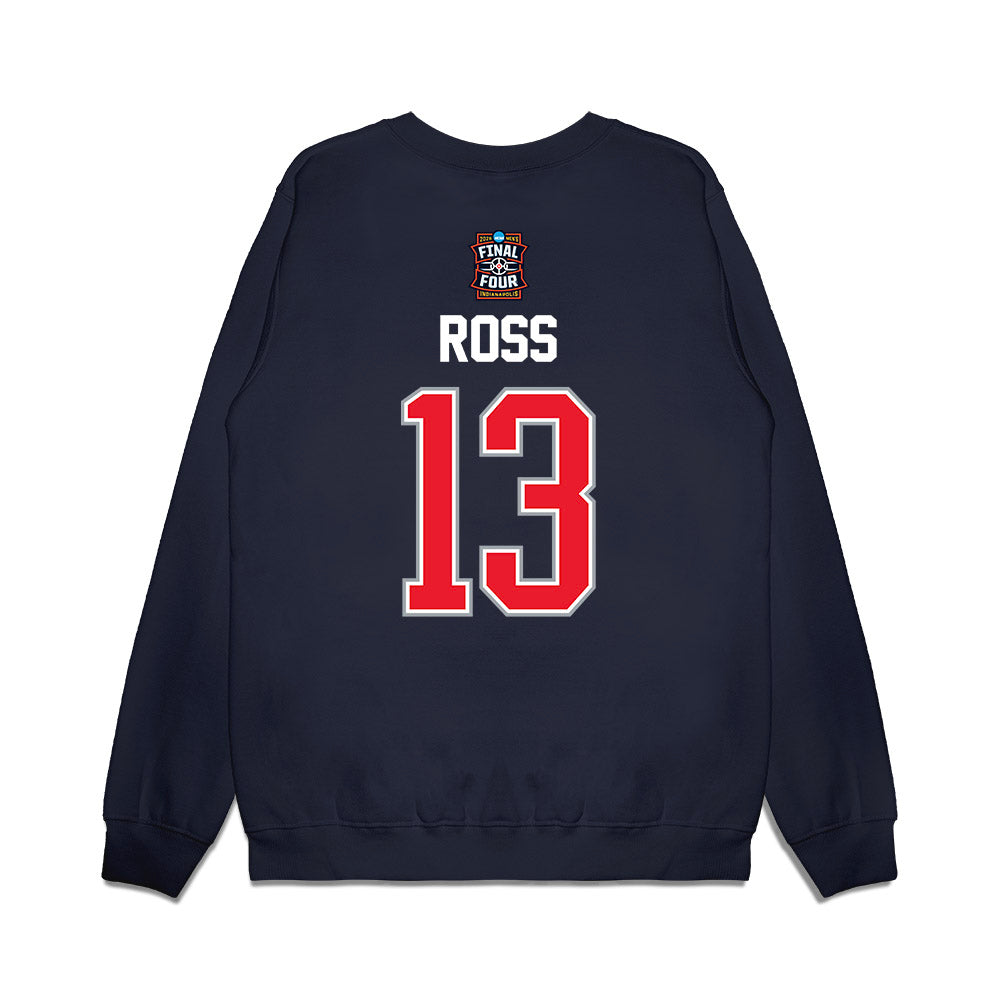 UConn - NCAA Men's Basketball : Jacob Ross - Final Four NCAA® March Madness® 2026 Premium Crewneck Sweatshirt-1