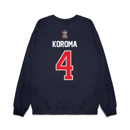 UConn - NCAA Men's Basketball : Dwayne Koroma - Final Four NCAA® March Madness® 2026 Premium Crewneck Sweatshirt-1