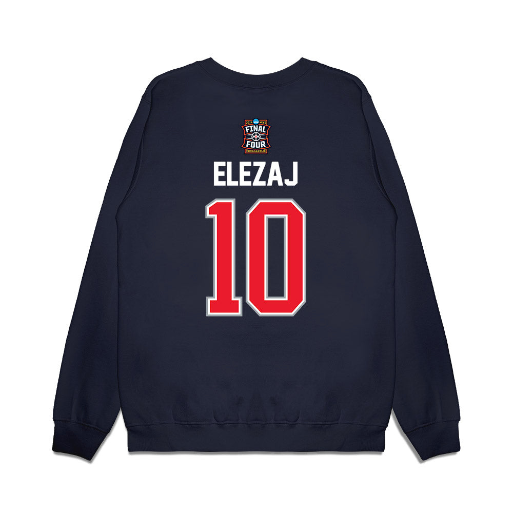 UConn - NCAA Men's Basketball : Rrezon Elezaj - Final Four NCAA® March Madness® 2026 Premium Crewneck Sweatshirt-1