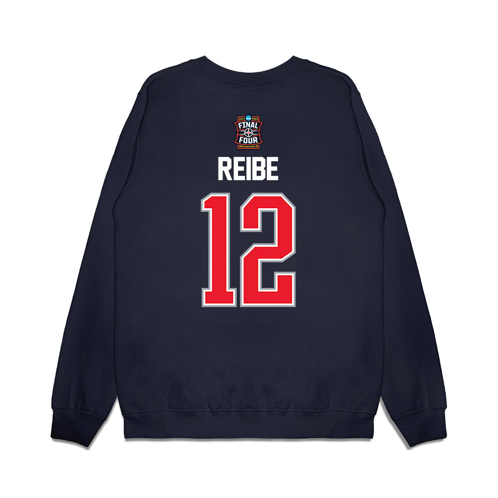 UConn - NCAA Men's Basketball : Eric Reibe - Final Four NCAA® March Madness® 2026 Premium Crewneck Sweatshirt-1
