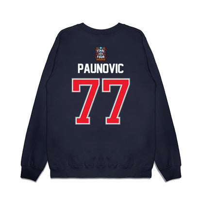 UConn - NCAA Men's Basketball : Uros Paunovic - Final Four NCAA® March Madness® 2026 Premium Crewneck Sweatshirt-1