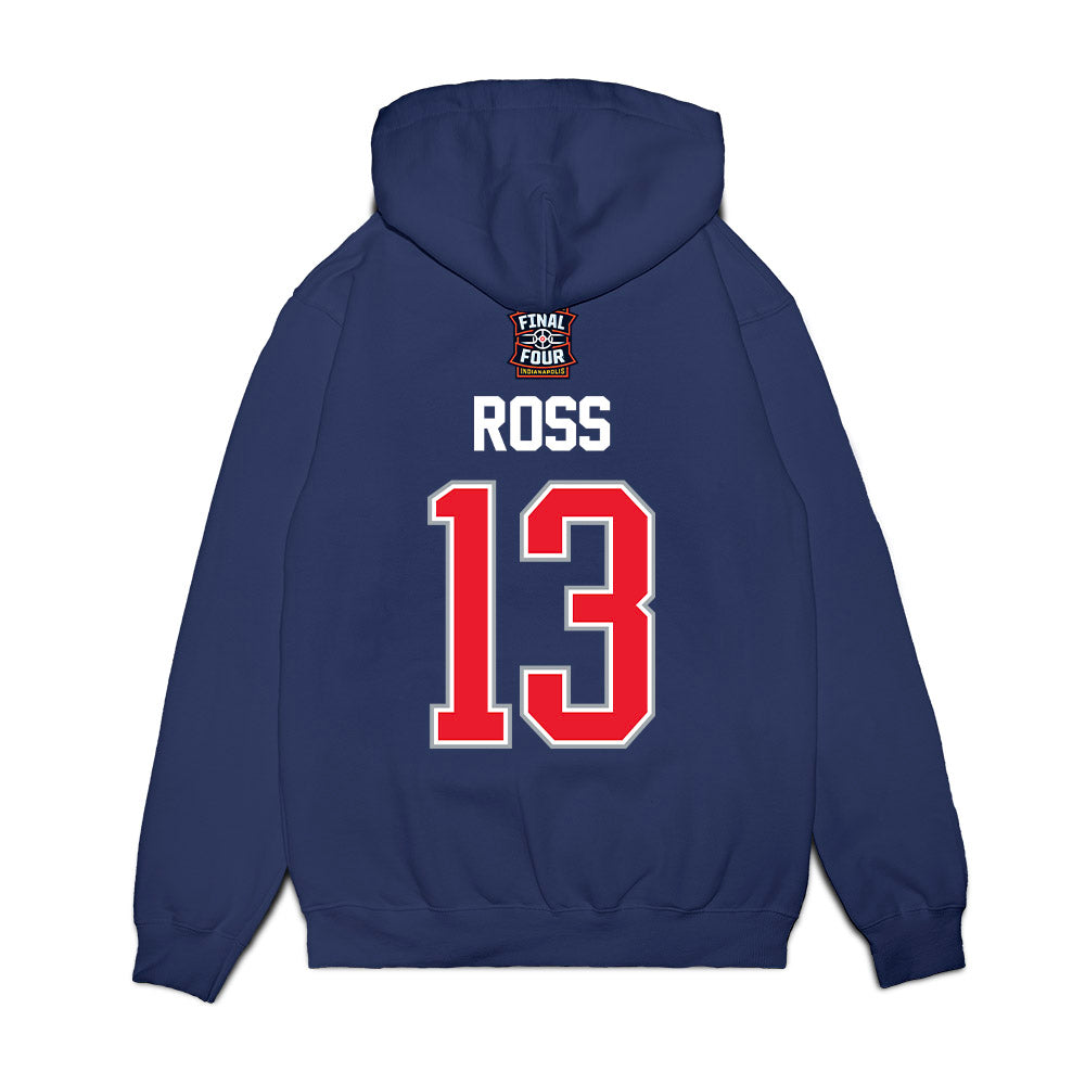 UConn - NCAA Men's Basketball : Jacob Ross - Final Four NCAA® March Madness® 2026 Fleece Hooded Sweatshirt-1