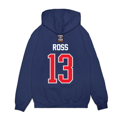 UConn - NCAA Men's Basketball : Jacob Ross - Final Four NCAA® March Madness® 2026 Fleece Hooded Sweatshirt-1
