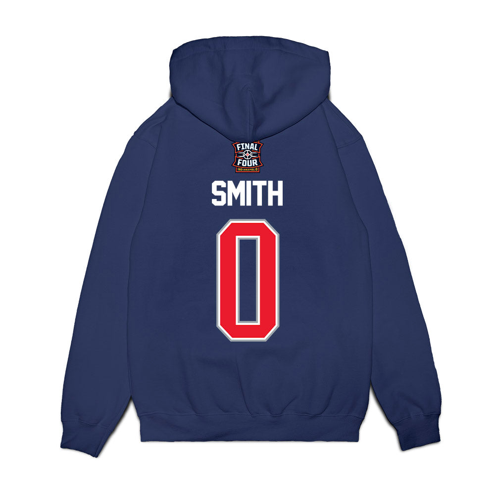UConn - NCAA Men's Basketball : Malachi Smith - Final Four NCAA® March Madness® 2026 Fleece Hooded Sweatshirt-1