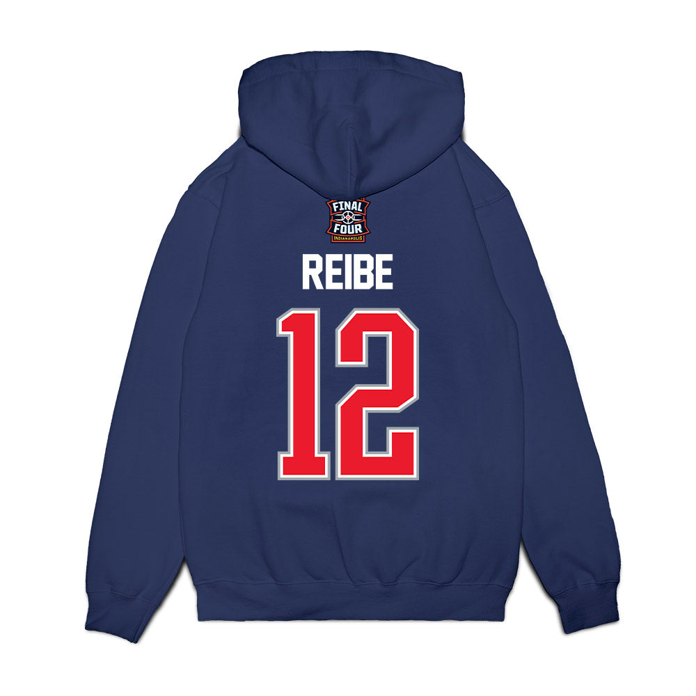 UConn - NCAA Men's Basketball : Eric Reibe - Final Four NCAA® March Madness® 2026 Fleece Hooded Sweatshirt-1