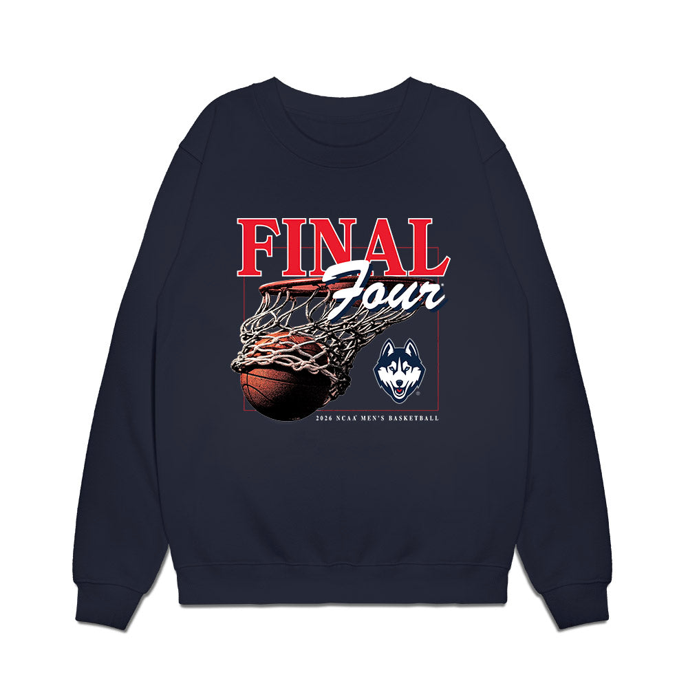 UConn - NCAA Men's Basketball : Braylon Mullins - Final Four NCAA® March Madness® 2026 Premium Crewneck Sweatshirt-0