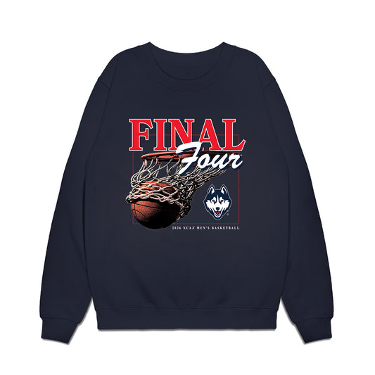 UConn - NCAA Men's Basketball : Braylon Mullins - Final Four NCAA® March Madness® 2026 Premium Crewneck Sweatshirt-0
