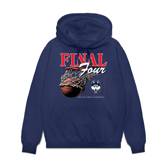 UConn - NCAA Men's Basketball : Malachi Smith - Final Four NCAA® March Madness® 2026 Fleece Hooded Sweatshirt-0
