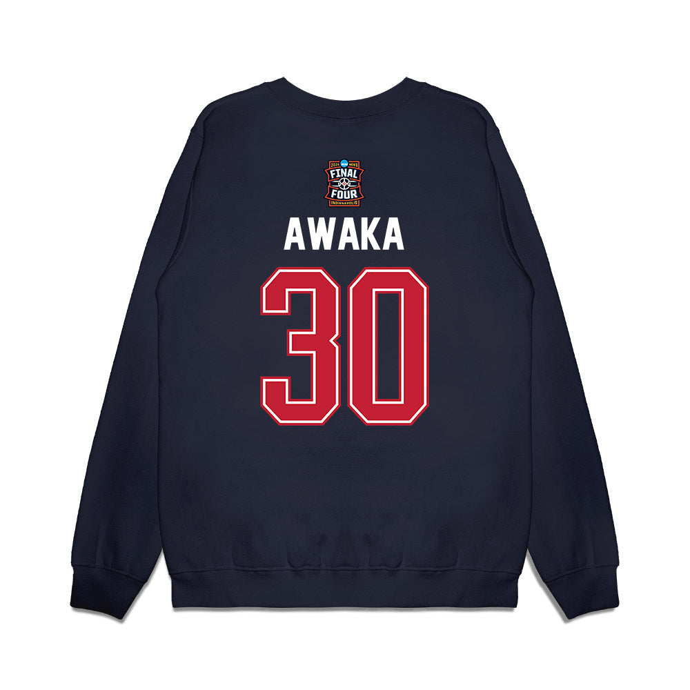 Arizona - NCAA Men's Basketball : Tobe Awaka - Final Four NCAA® March Madness® 2026 Premium Crewneck Sweatshirt-1