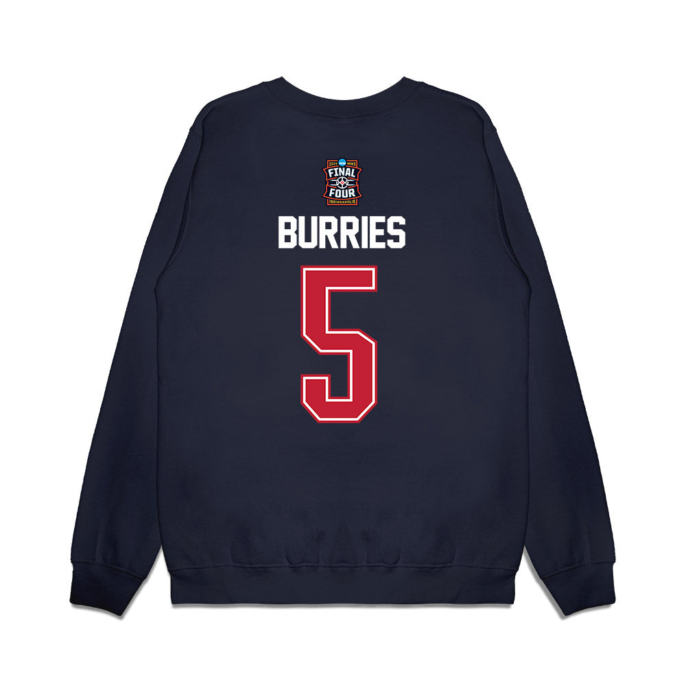 Arizona - NCAA Men's Basketball : Brayden Burries - Final Four NCAA® March Madness® 2026 Premium Crewneck Sweatshirt-1