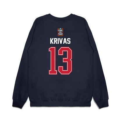 Arizona - NCAA Men's Basketball : Motiejus Krivas - Final Four NCAA® March Madness® 2026 Premium Crewneck Sweatshirt-1