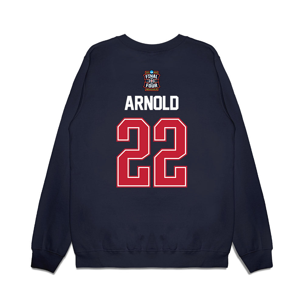 Arizona - NCAA Men's Basketball : Addison Arnold - Final Four NCAA® March Madness® 2026 Premium Crewneck Sweatshirt-1