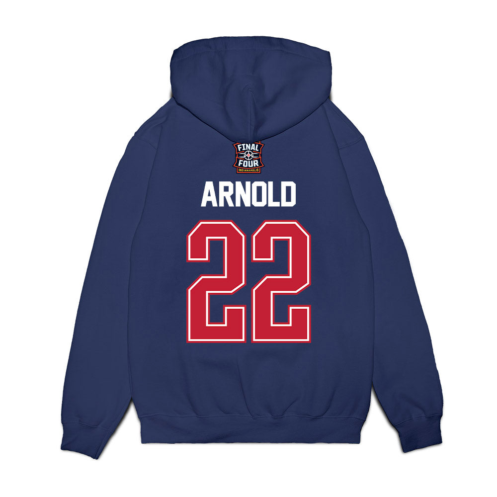 Arizona - NCAA Men's Basketball : Addison Arnold - Final Four NCAA® March Madness® 2026 Fleece Hooded Sweatshirt-1