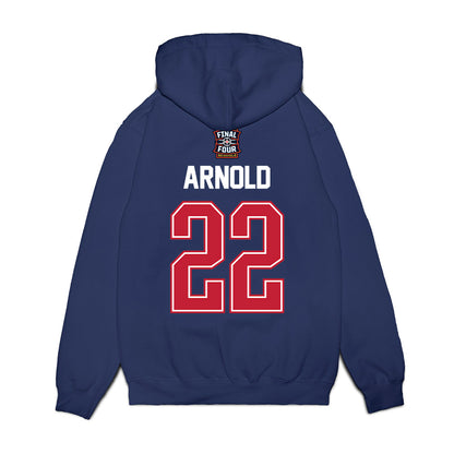 Arizona - NCAA Men's Basketball : Addison Arnold - Final Four NCAA® March Madness® 2026 Fleece Hooded Sweatshirt-1