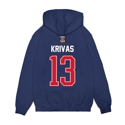 Arizona - NCAA Men's Basketball : Motiejus Krivas - Final Four NCAA® March Madness® 2026 Fleece Hooded Sweatshirt-1