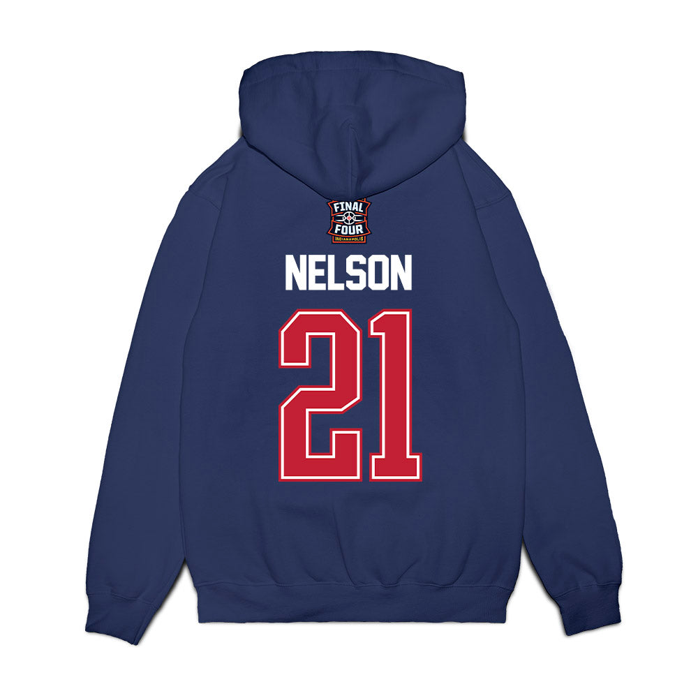 Arizona - NCAA Men's Basketball : Evan Nelson - Final Four NCAA® March Madness® 2026 Fleece Hooded Sweatshirt-1