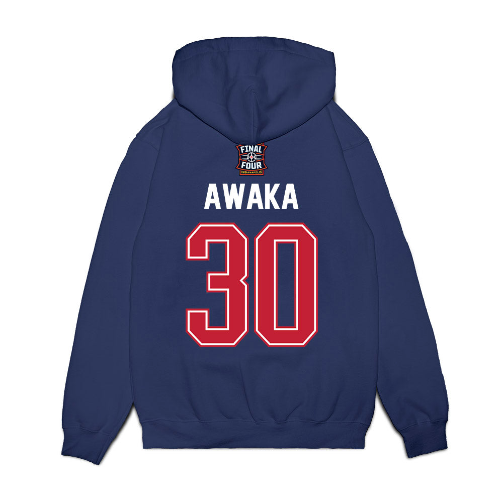 Arizona - NCAA Men's Basketball : Tobe Awaka - Final Four NCAA® March Madness® 2026 Fleece Hooded Sweatshirt-1