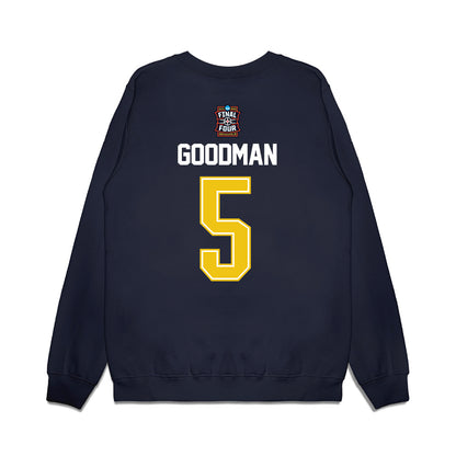 Michigan - NCAA Men's Basketball : Oscar Goodman - Final Four NCAA® March Madness® 2026 Premium Crewneck Sweatshirt-1
