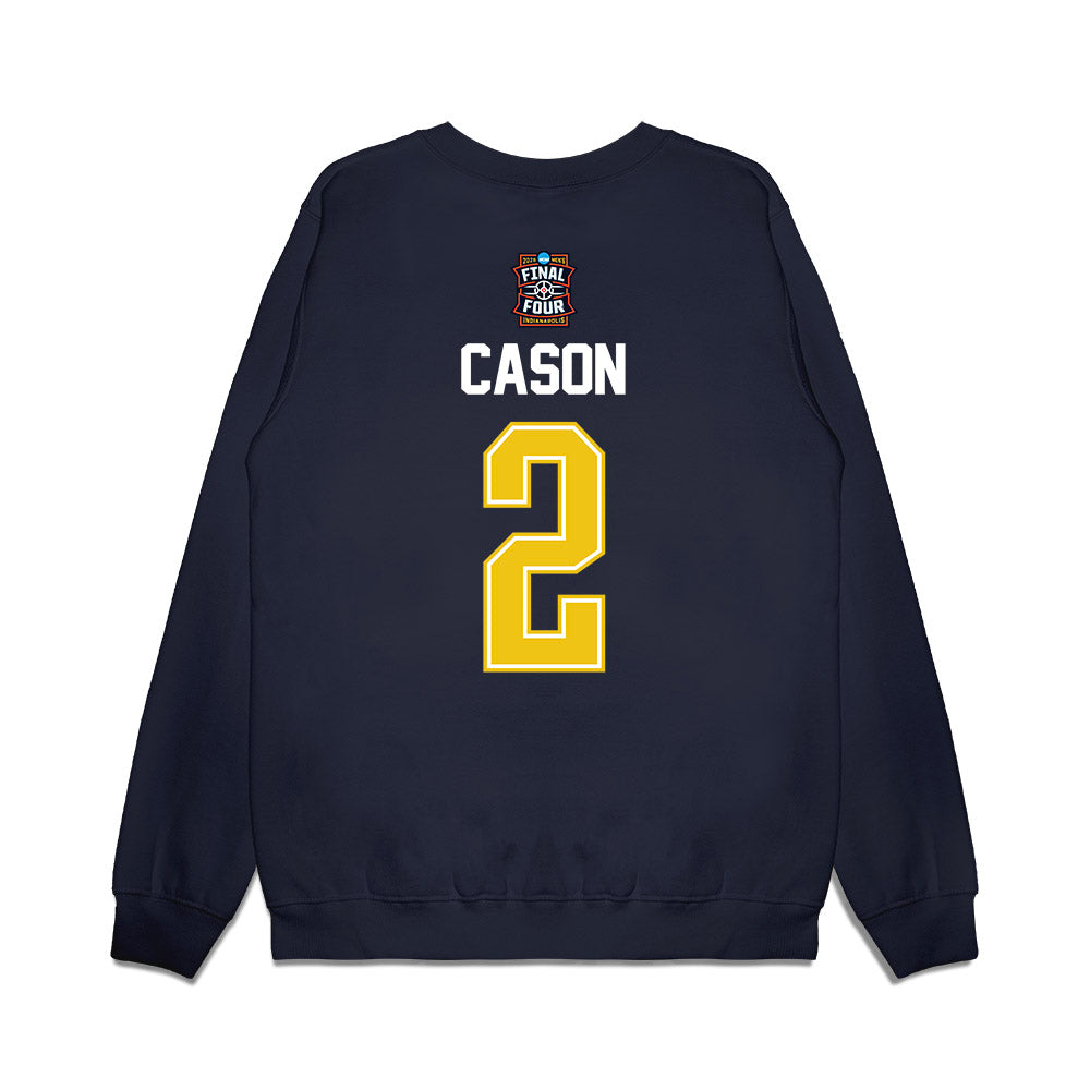 Michigan - NCAA Men's Basketball : Lorenzo Cason - Final Four NCAA® March Madness® 2026 Premium Crewneck Sweatshirt-1