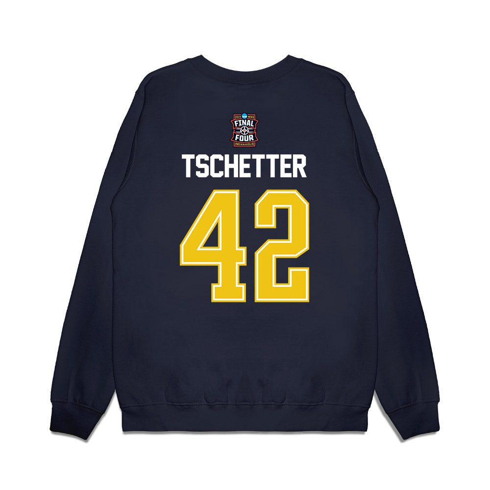 Michigan - NCAA Men's Basketball : Will Tschetter - Final Four NCAA® March Madness® 2026 Premium Crewneck Sweatshirt-1