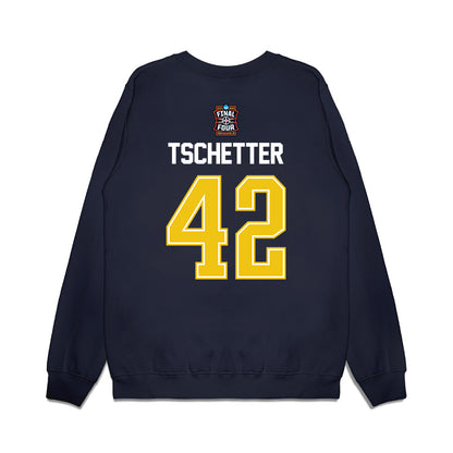 Michigan - NCAA Men's Basketball : Will Tschetter - Final Four NCAA® March Madness® 2026 Premium Crewneck Sweatshirt-1
