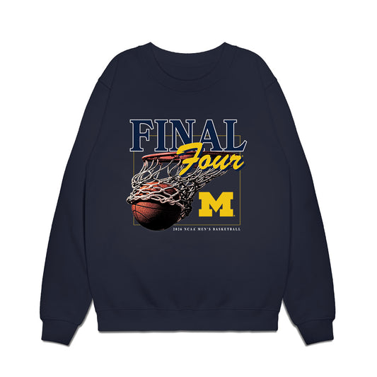 Michigan - NCAA Men's Basketball : Morez Johnson Jr. - Final Four NCAA® March Madness® 2026 Premium Crewneck Sweatshirt-0