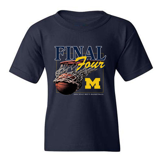 Michigan - NCAA Men's Basketball : Oscar Goodman - Final Four NCAA® March Madness® 2026 Youth T-Shirt-0