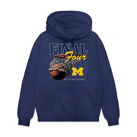 Michigan - NCAA Men's Basketball : Nimari Burnett - Final Four NCAA® March Madness® 2026 Fleece Hooded Sweatshirt-0