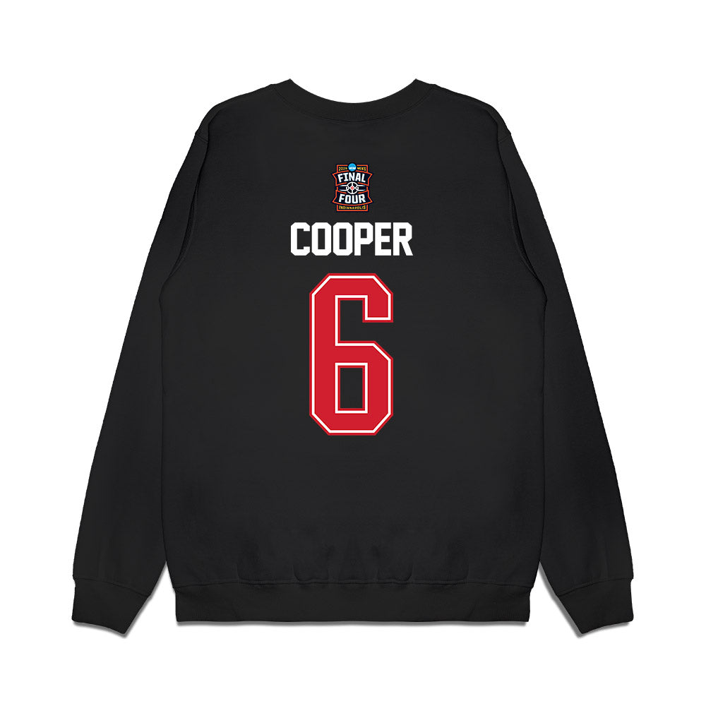 Nebraska - NCAA Men's Basketball : Will Cooper - Final Four NCAA® March Madness® 2026 Premium Crewneck Sweatshirt-1