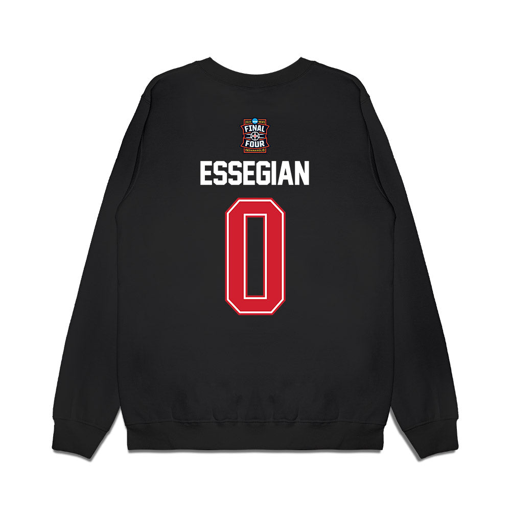 Nebraska - NCAA Men's Basketball : Connor Essegian - Final Four NCAA® March Madness® 2026 Premium Crewneck Sweatshirt-1