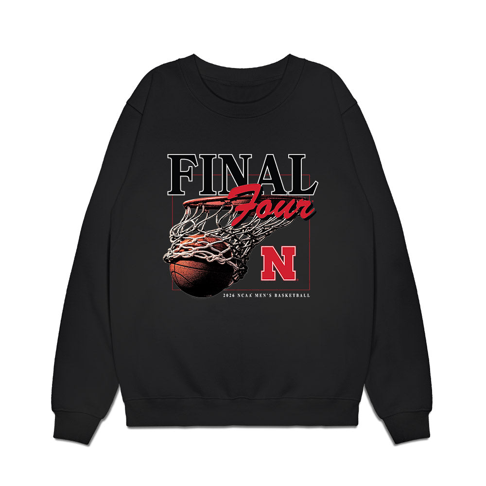 Nebraska - NCAA Men's Basketball : Connor Essegian - Final Four NCAA® March Madness® 2026 Premium Crewneck Sweatshirt-0