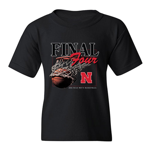 Nebraska - NCAA Men's Basketball : Connor Essegian - Final Four NCAA® March Madness® 2026 Youth T-Shirt-0