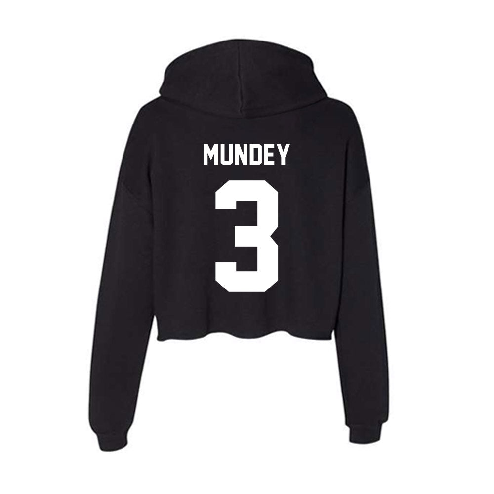 Texas A&M - NCAA Men's Basketball : Neiko Mundey - Ol' Sarge Women's Crop Fleece Hooded Sweatshirt-2