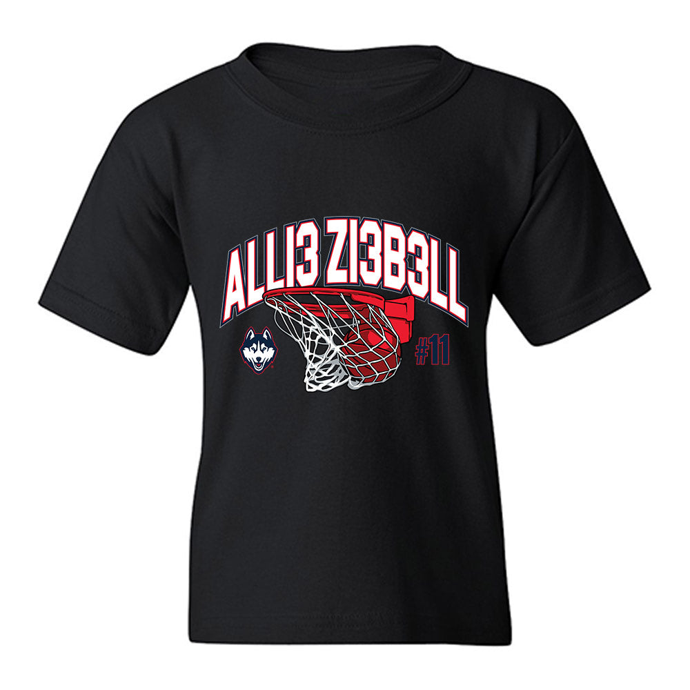 UConn - NCAA Women's Basketball : Allie Ziebell - Graphic Youth T-Shirt-0