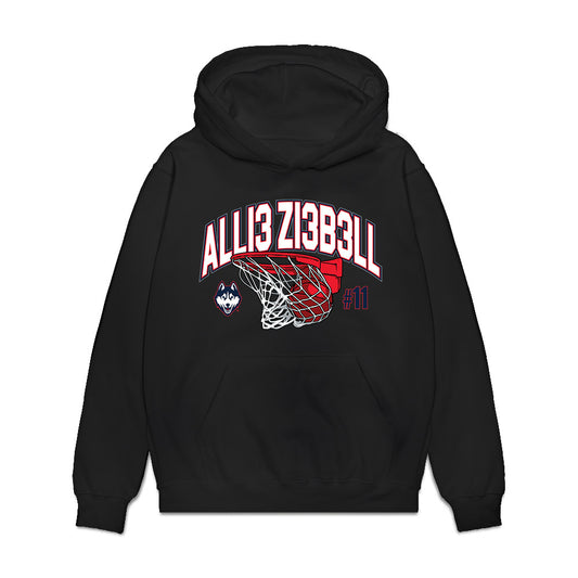 UConn - NCAA Women's Basketball : Allie Ziebell - Graphic Premium Hooded Sweatshirt-0